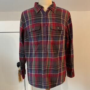Ralph Lauren Womens 100% Cotton Flannel Style top SZ 1 XL